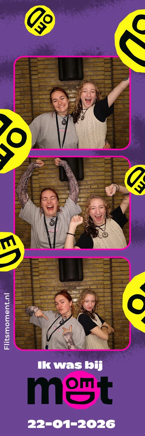 Photostrip met feestgangers
